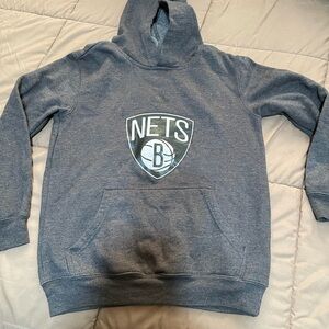 adidas Kids Brooklyn Nets Gray Hoodie